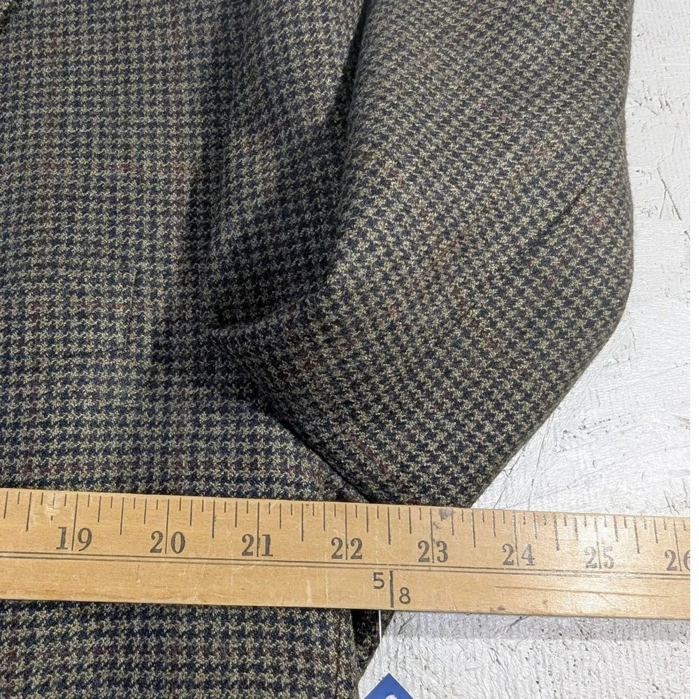 Canali Proposta Wool Houndstooth Blazer Brown‎ L READ